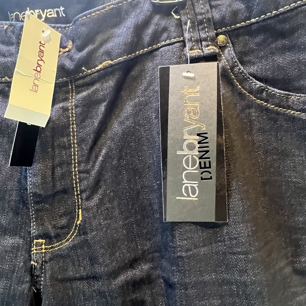 Lane‎ Bryant Womens Distinctly Boot 18 Blue Denim Cotton Stretch Bootcut NWT - Picture 2 of 9